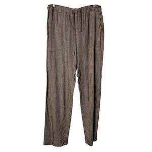 rag & bone NEW YORK Pants Size L‎ Plaid Lounge Elastic Waist Drawstring